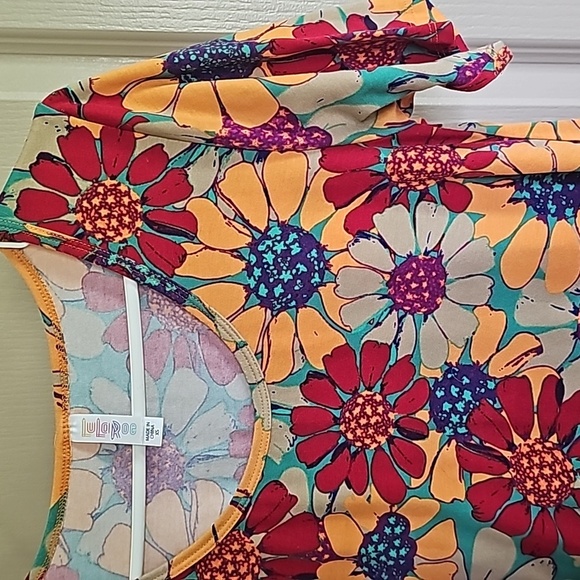 LuLaRoe Flower Tunic Top XS - Picture 3 of 5